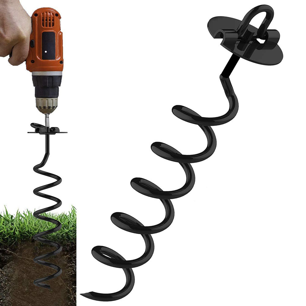 spiral stake spike tent fixing screws trampoline stakes heavy duty swing dog tie anchor kits twist screw anchors corkscrew peg