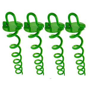 16inch security ground anchor steel folding ring spiral outdoor camping awning trip stakes tent screw corkscrew Shape anchoring