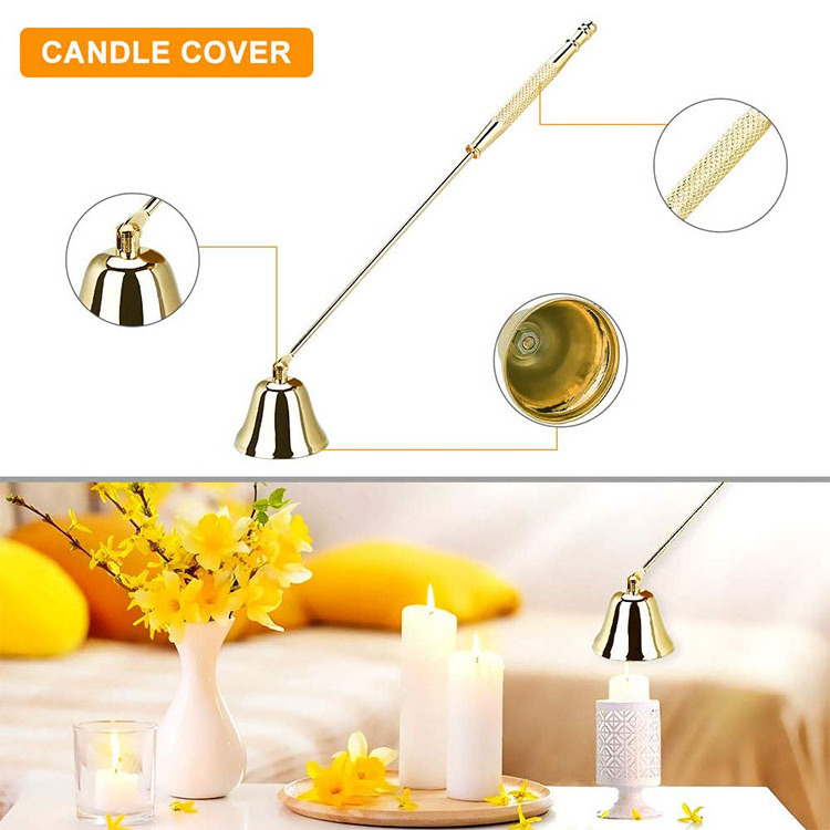 bulk silver candles accessories decorative handle safely extinguisher wick stainless steel trimmers metal candles snuffer