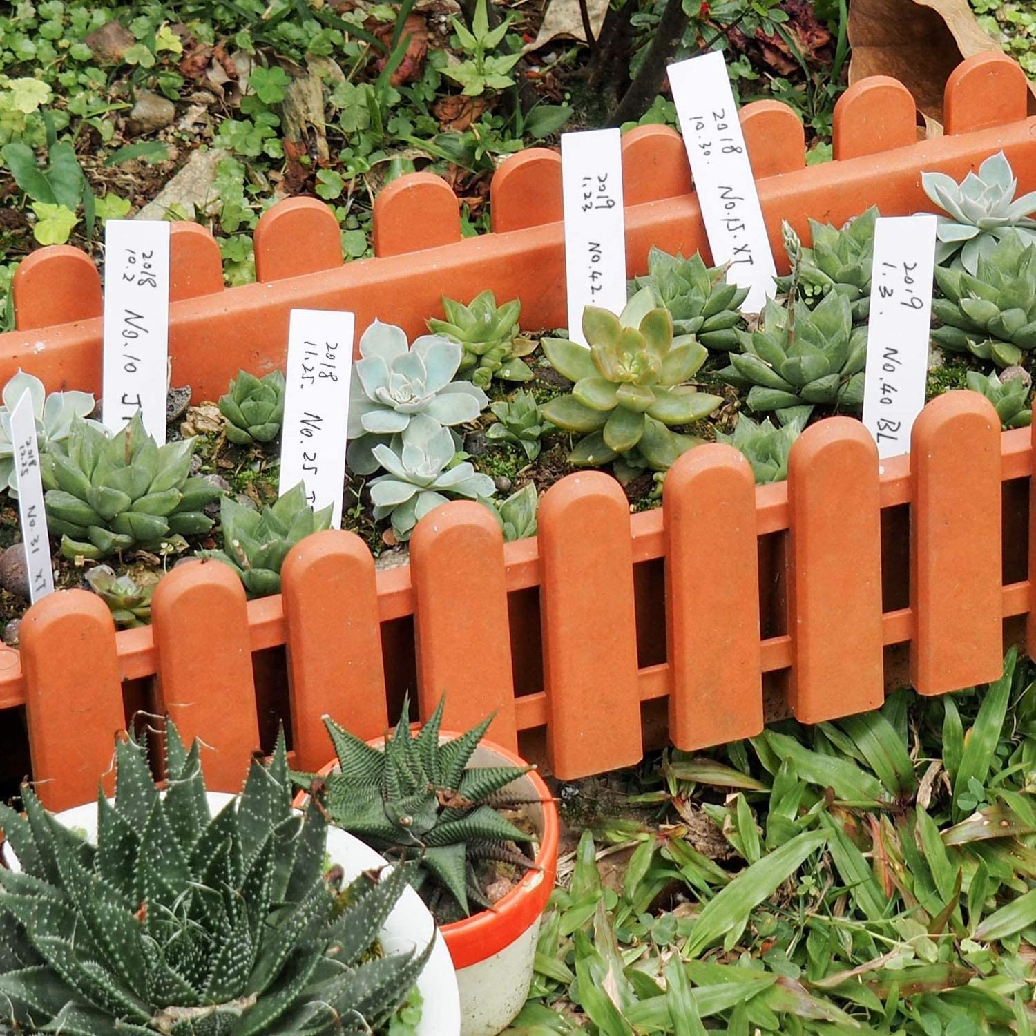 4 inch nursery pots PVC plastic plants labels waterproof and sun-proof one-line plastic plant label garden decoration stakes