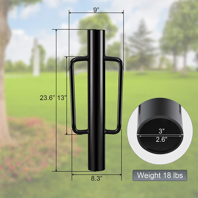 Steel Wood Fence Bracket Manual Post Driver Handle T Post Pounder Hand Cross Connector Vertical Pipe U Fence Post Wooden