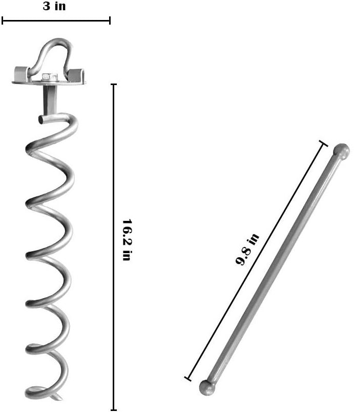 steel stakes peg trampoline stake anchors ground anchor heavy duty preventing high winds spiral dog tie fixing swing set