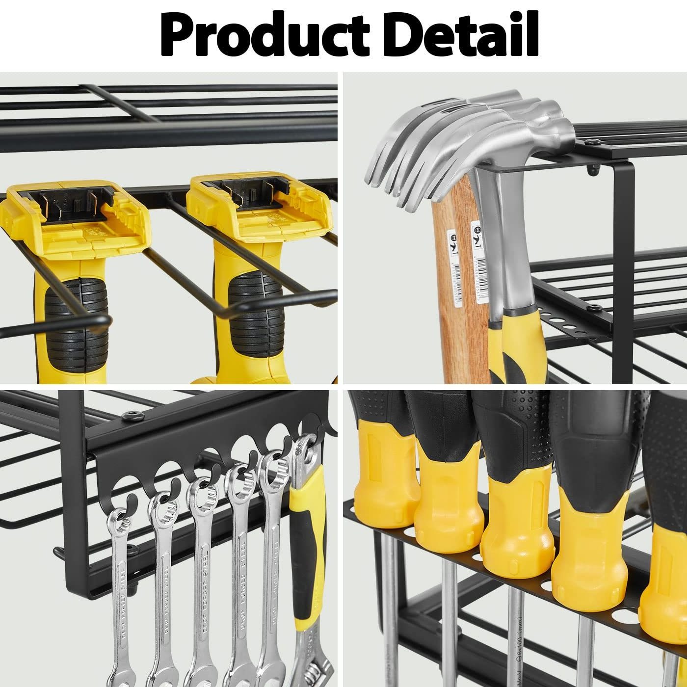 Tool Storage Garage Wall Tool Storage Holders Organizers Storage Household Utility Organizer Rack Men Black Power Tool Organizer