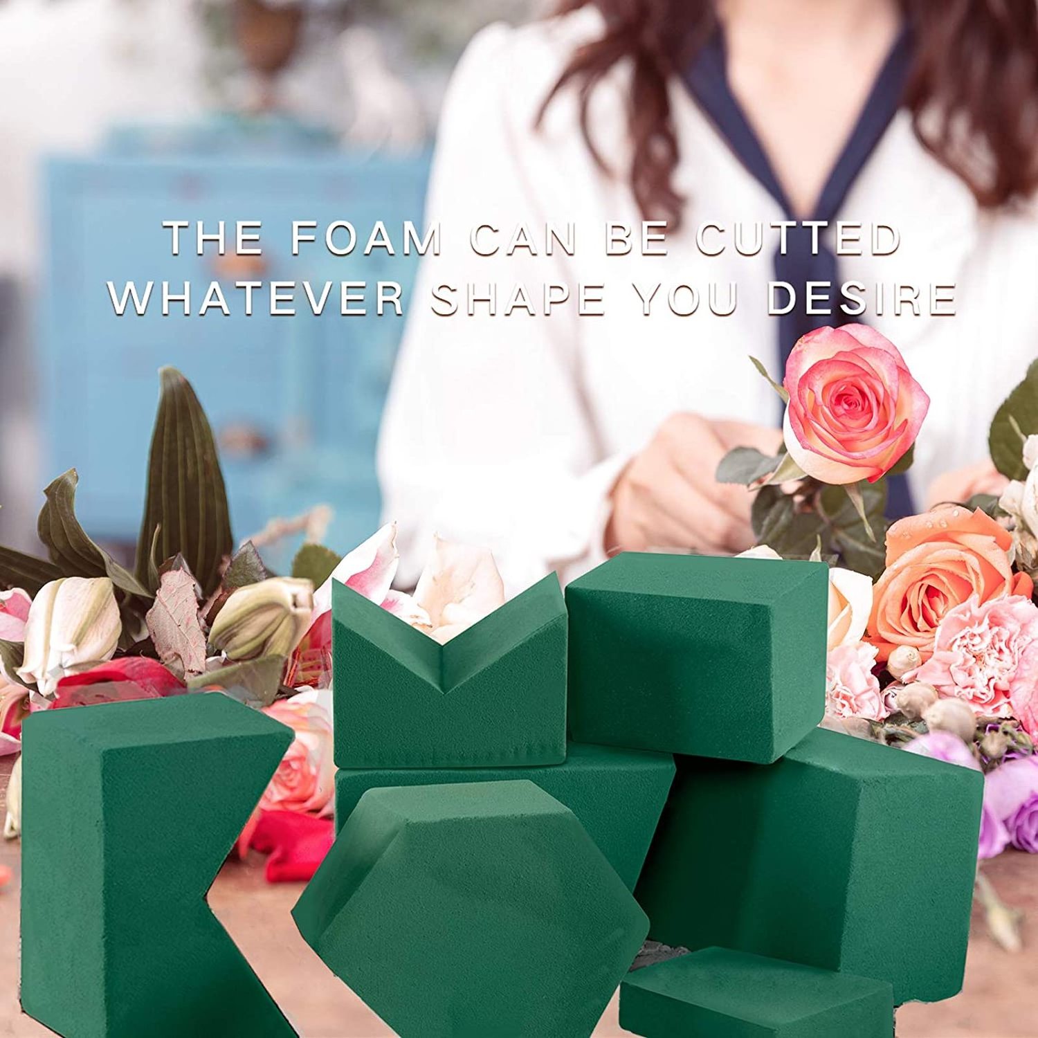 dry floral foam green styrofoam blocks artificial florist wet sponge foams craft block lightweight wedding flowers brick kit