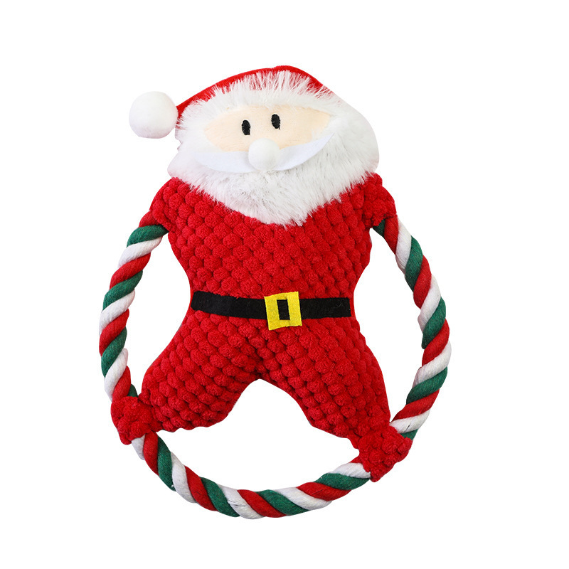 New Cross-Border Christmas Stuffed Toy Dog From The High Vent Cartoon Toys Sound Bite-Resistant Pet Supplies