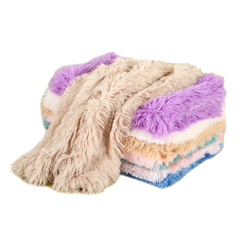 Factory wholesale soft plush pet dog mats, warm pet dog blankets