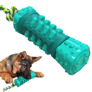 New Arrival Custom Wholesale Tough Squeaky Interactive Rubber Dog Chew Toys for Training and Cleaning Teeth