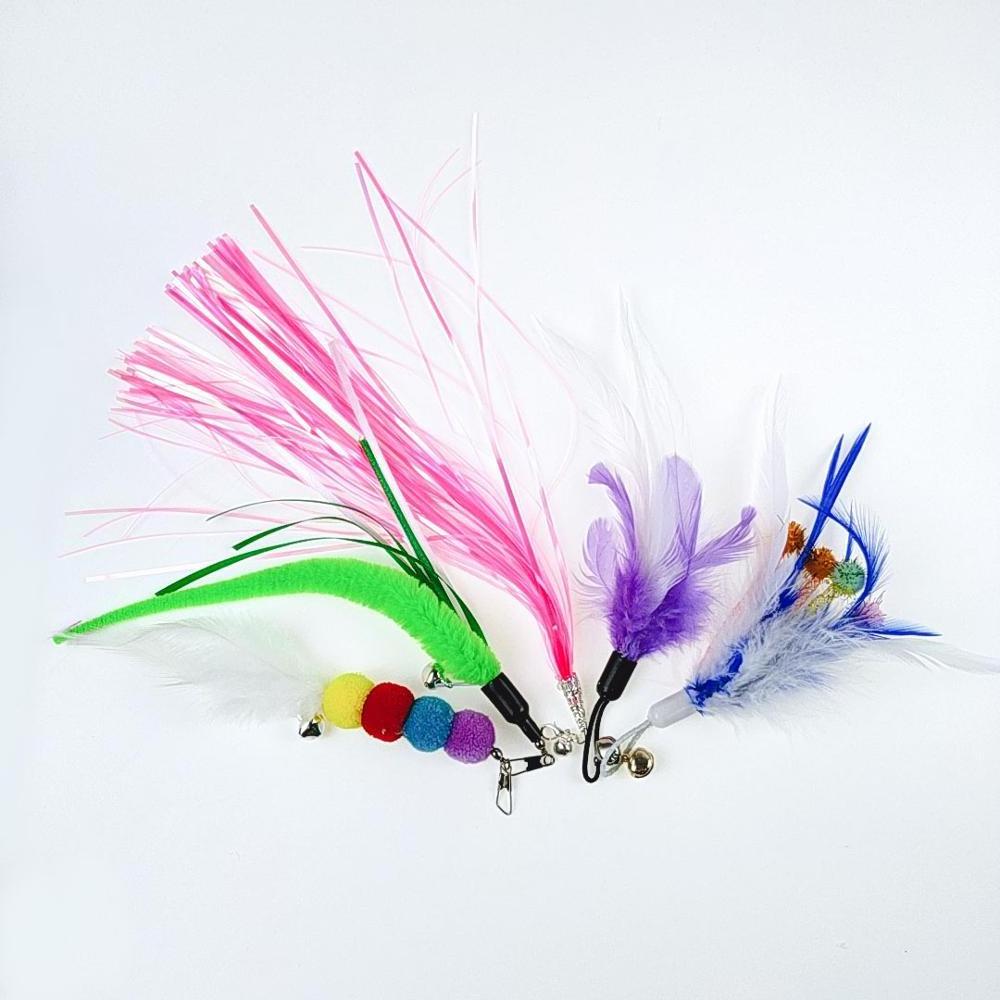 wholesale flower Teaser Cat Toy  Cat Refills Interactive feather pack