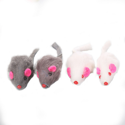 Rabbit Fur False Mouse Pet Cat Toys Mini Funny Playing Toys For Cats Kitten