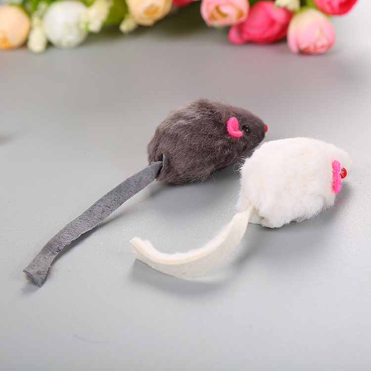 Rabbit Fur False Mouse Pet Cat Toys Mini Funny Playing Toys For Cats Kitten