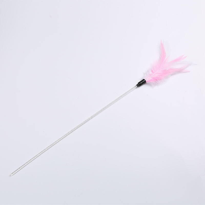 Feather Teaser Cat Toy Kitten Pet Toy Chaser Stick   Interactive Play Fun Toys