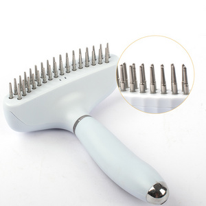 Pet Grooming Brush Double Sided Shedding and Dematting Undercoat Rake Comb Stainless Needle Hair Removal Brush