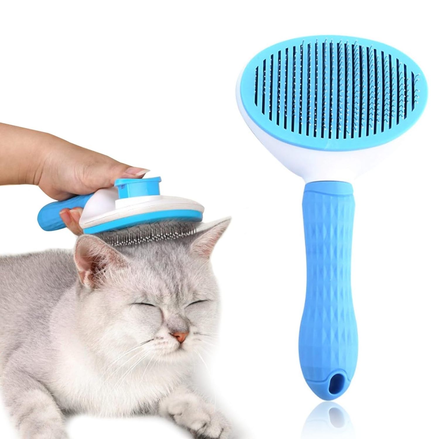 Wholesale Dog Cat Hair Comb Self Cleaning DeShedding Remover Slicker Brush Grooming Tool Pet Hair Cat Grooming Brush