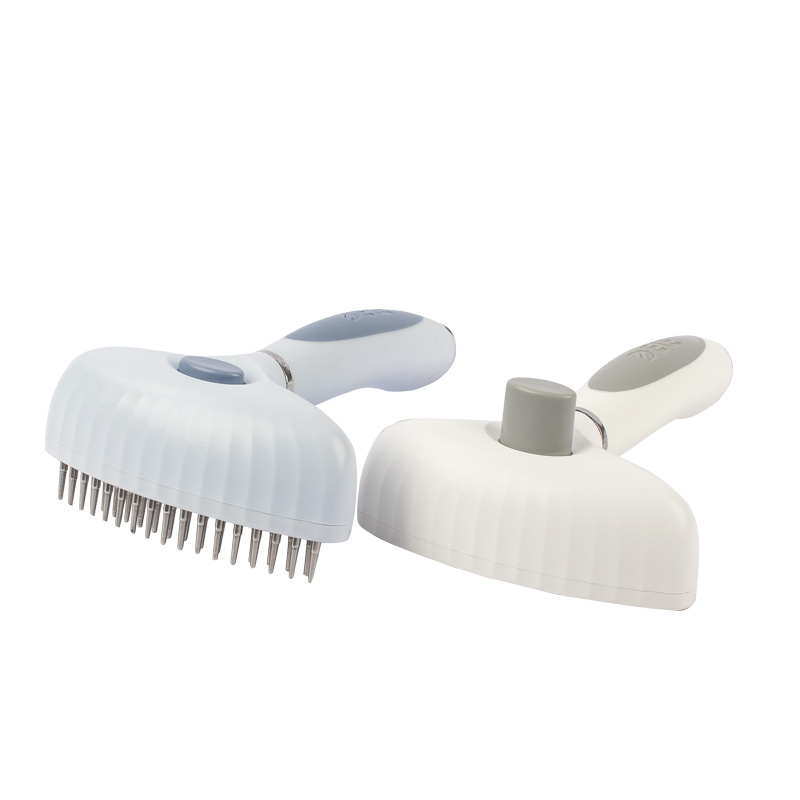 Pet Grooming Brush Double Sided Shedding and Dematting Undercoat Rake Comb Stainless Needle Hair Removal Brush