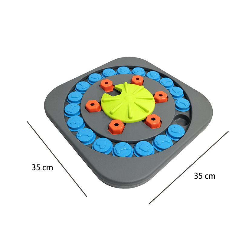 Interactive Turntable Pet Puzzle Toys Slow Food Dispenser Treat Tot for Dogs and Cats