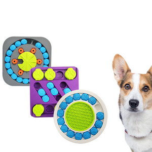 Interactive Turntable Pet Puzzle Toys Slow Food Dispenser Treat Tot for Dogs and Cats