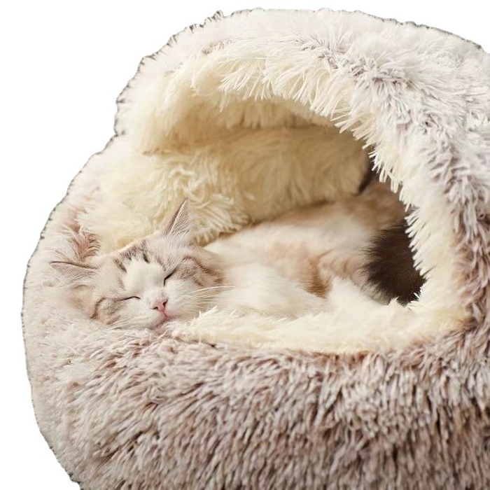 Customizable Dog Cat Bed Tunnel Cute Pet Tent White Canvas Bed For Dog And Cat Cozy Cocoon Pet Bed For Dogs & Cats