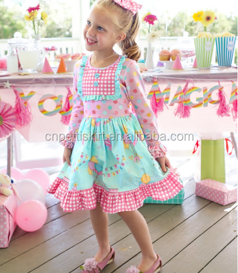 Koya Factory Made Overseas Smocked Children Clothing Birthday Dress Wholesale High Quality Cotton Clothing Sets Girls Casual