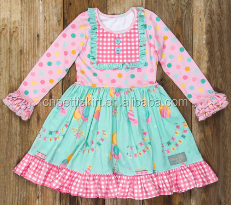 Koya Factory Made Overseas Smocked Children Clothing Birthday Dress Wholesale High Quality Cotton Clothing Sets Girls Casual