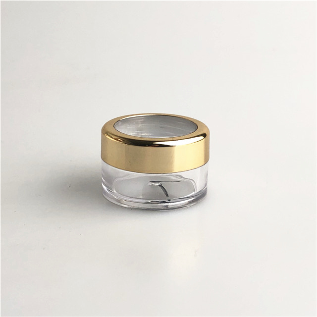 3g 5g 10g 15g Loose Powder Jar Gold Window Cap Refillable Makeup Cosmetic Powder Container with Sifter and Lids