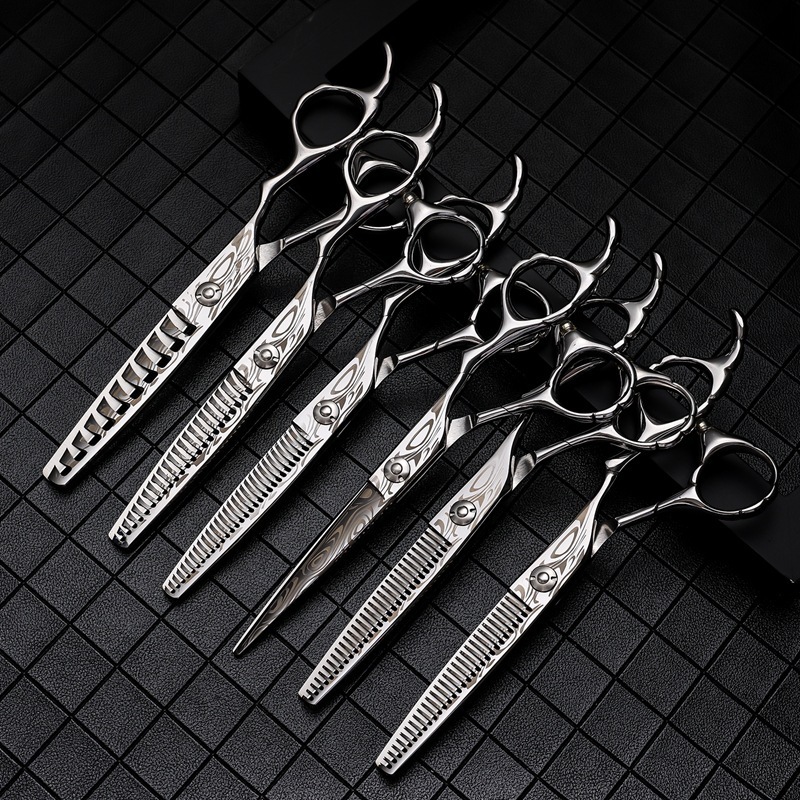 Professional High Quality Hairdressing  Hard Steel Hair Cutting Barber Shears Thinning Scissors for Men Women and Pets