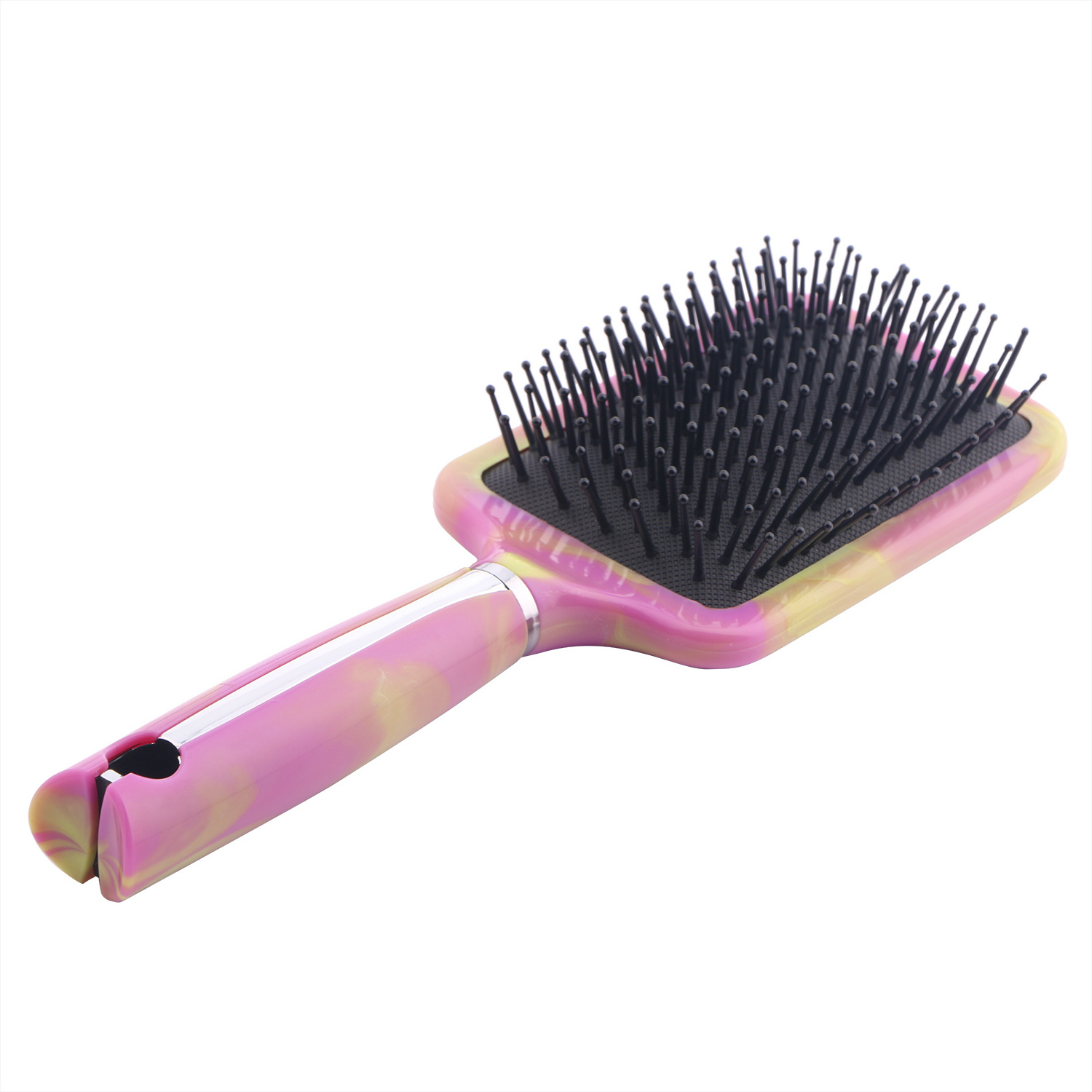 Hot Sale Latest Plastic Cushion Paddle Detangling Hair Brush Comb Hair Styling Tools for Wet or Dry Hair