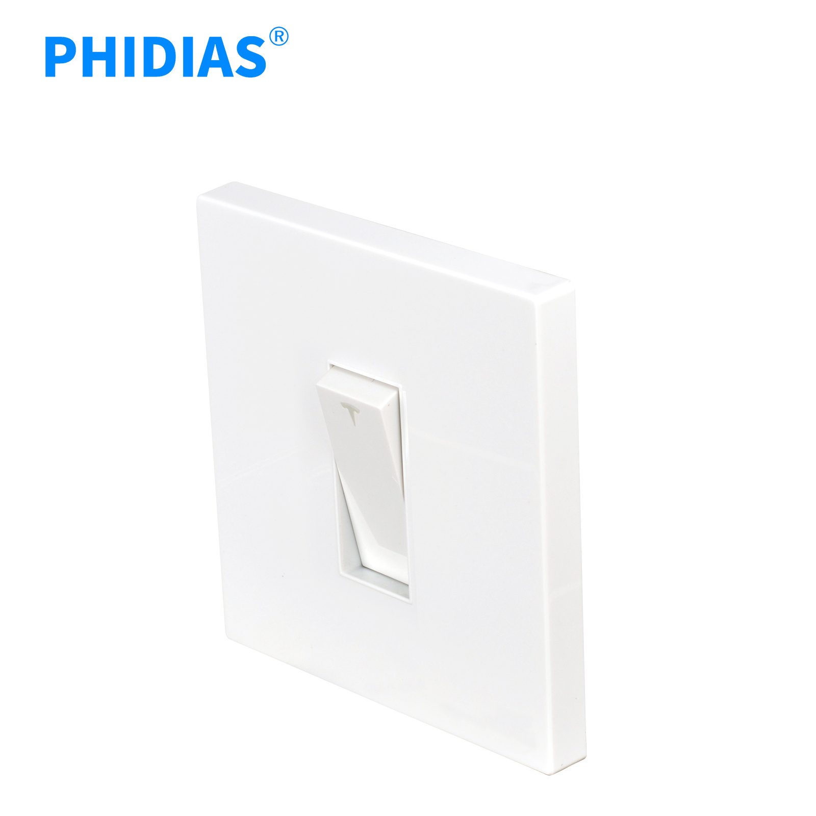 BS standard PC material 1 gang 1 way 2 way push button on off light control wall switch with indicator iron plate