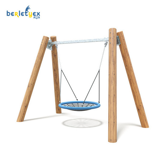 Berletyex competitive price outdoor patio kids platform wood swing set hanging chair for backyard