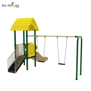 Small Mini Outdoor Children Interactive Swing Playground Equipment Colorful Safe Baby Toddler Swings Play Park Swinging Slide