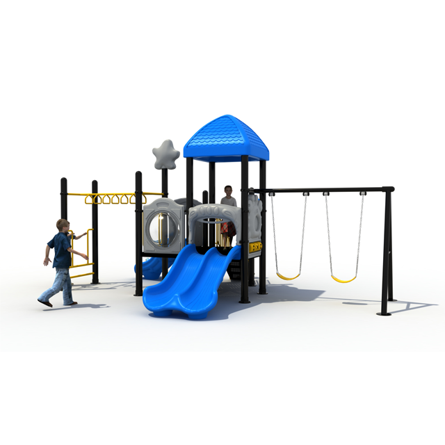 Commerical Kids Slide and Swing Playground Freestanding Climber Slide Play set Straight and spirals Tube Slides Easy to Install