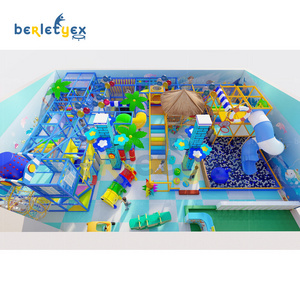 Berletyex pvc pipe cover sliders softplay equipment toddler indoor playground equipped with trampoline and ball pool