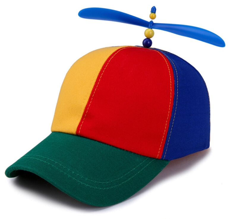 Propeller Hat Colorful 6 Panels Cotton Funny Baseball Hats