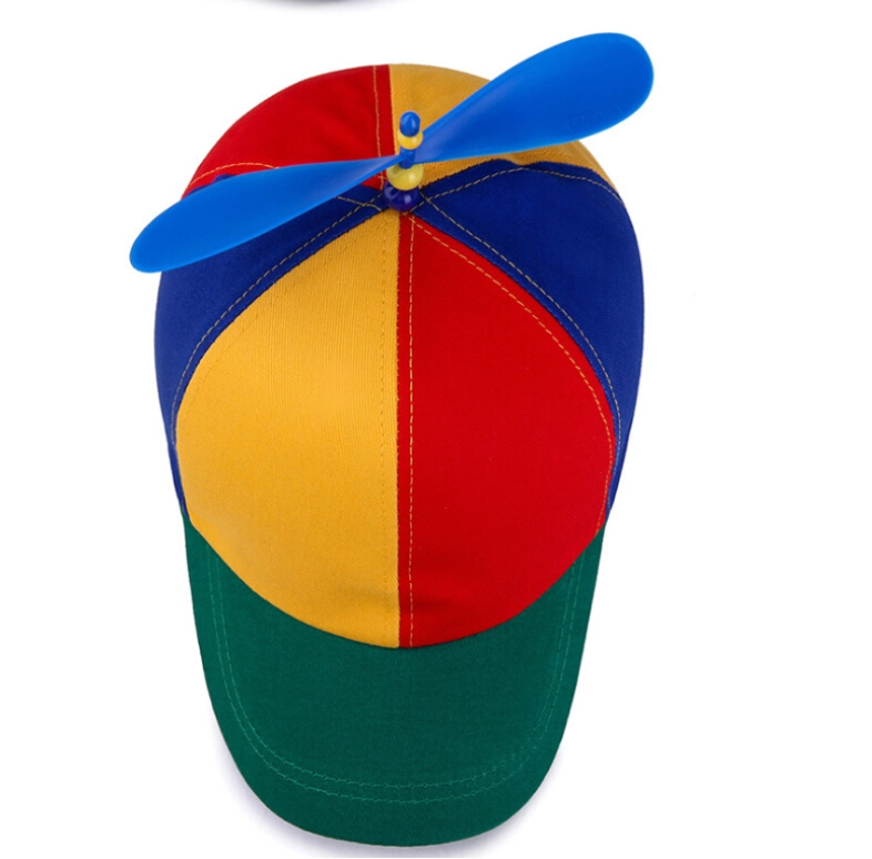 Propeller Hat Colorful 6 Panels Cotton Funny Baseball Hats