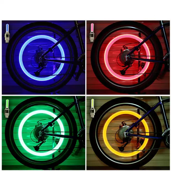 Hot Sale Bicycle Accessories Wheel Tire Light Cycle Light Led Flash Tire Valve Light For Car Bike Bicycle Motorbicycle