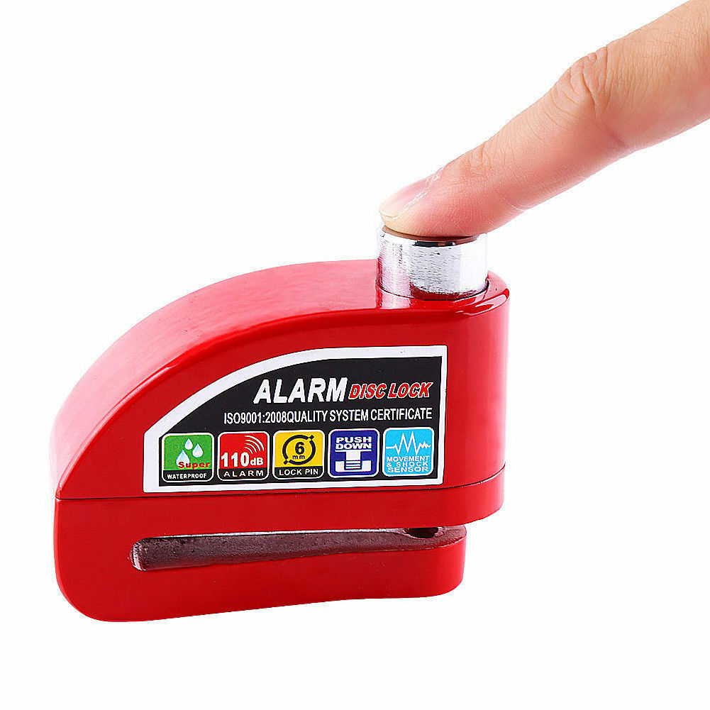 Hot Sale Waterproof Motorcycle Alarm Lock Security Anti-theft Lock Motor Disc Brake Lock