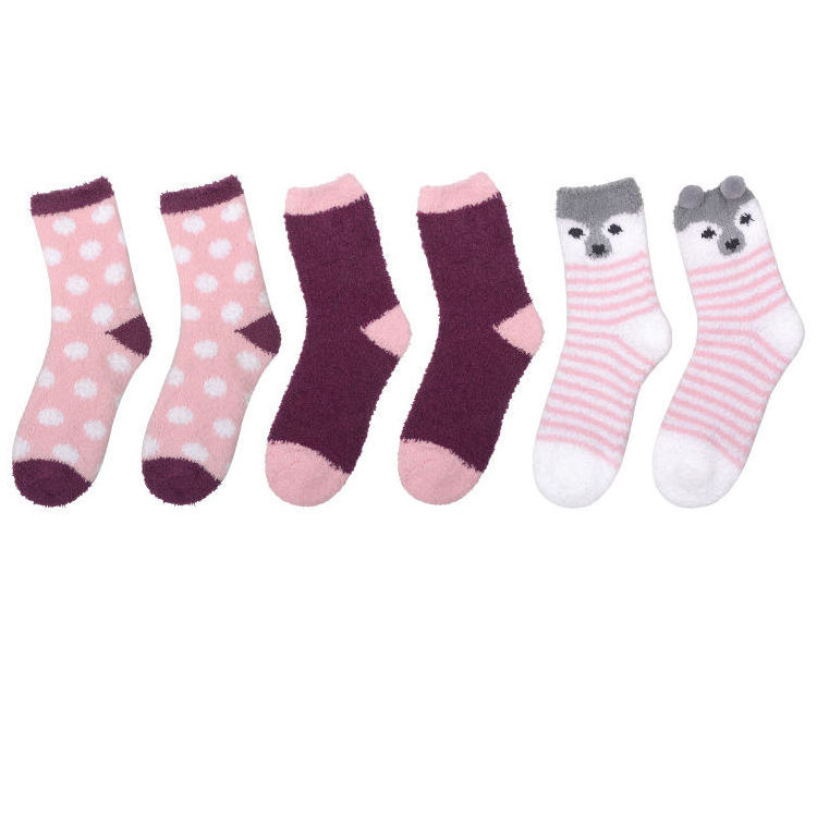 Anti Slip Athletic Plush Slipper Grip Socks Women Yoga Pilates Sleeping antimicrobial Soft Warm Cozy Socks