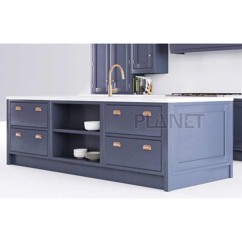 Professional Modern Kitchen Cabinet Design 3D Blue South Africa Kitchen Cabinet Set Assembled