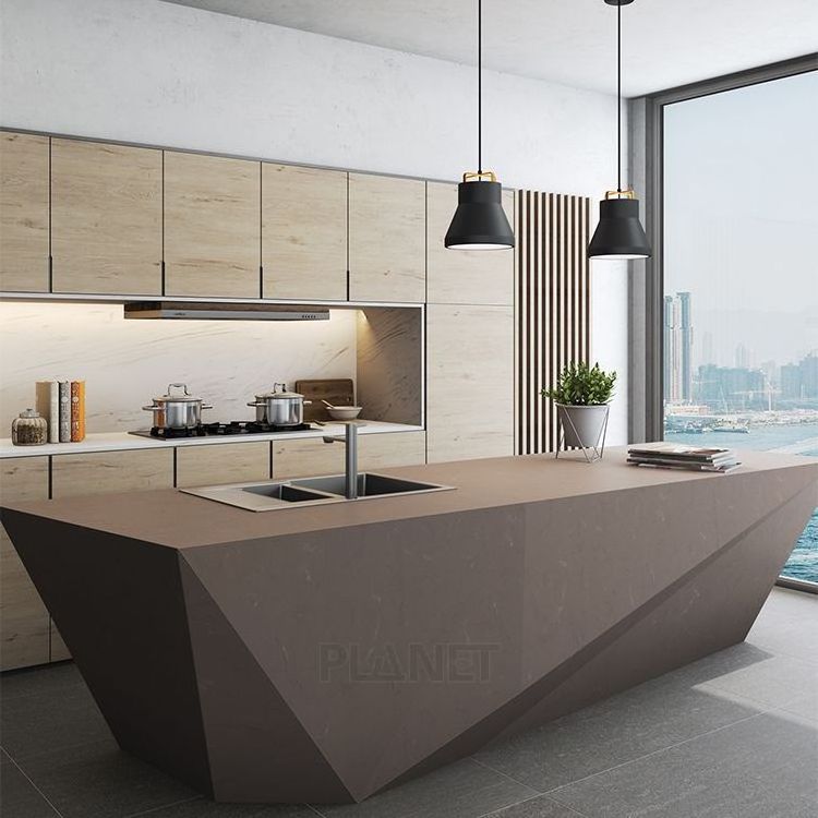 American Kitchen With Island Cupboard Furniture Modern Marble Accessories Customized Kitchen Cabinet