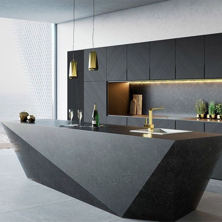 American Kitchen With Island Cupboard Furniture Modern Marble Accessories Customized Kitchen Cabinet