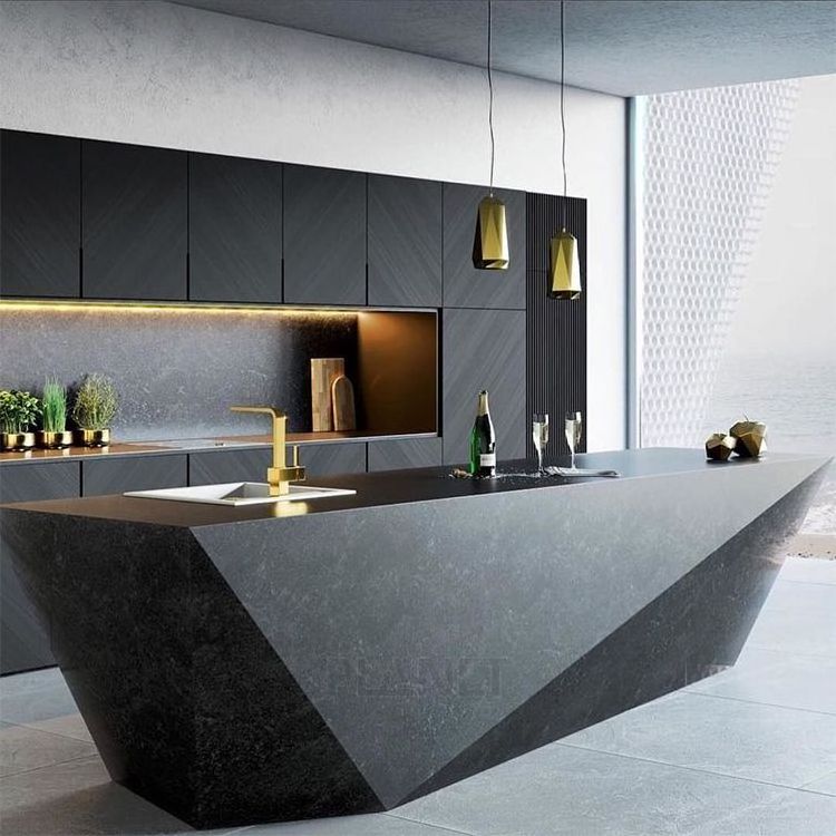 American Kitchen With Island Cupboard Furniture Modern Marble Accessories Customized Kitchen Cabinet