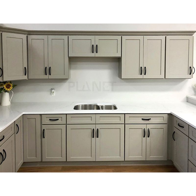 Europe shaker modern kitchen cabinet with wood stainless steel kitchen furniture