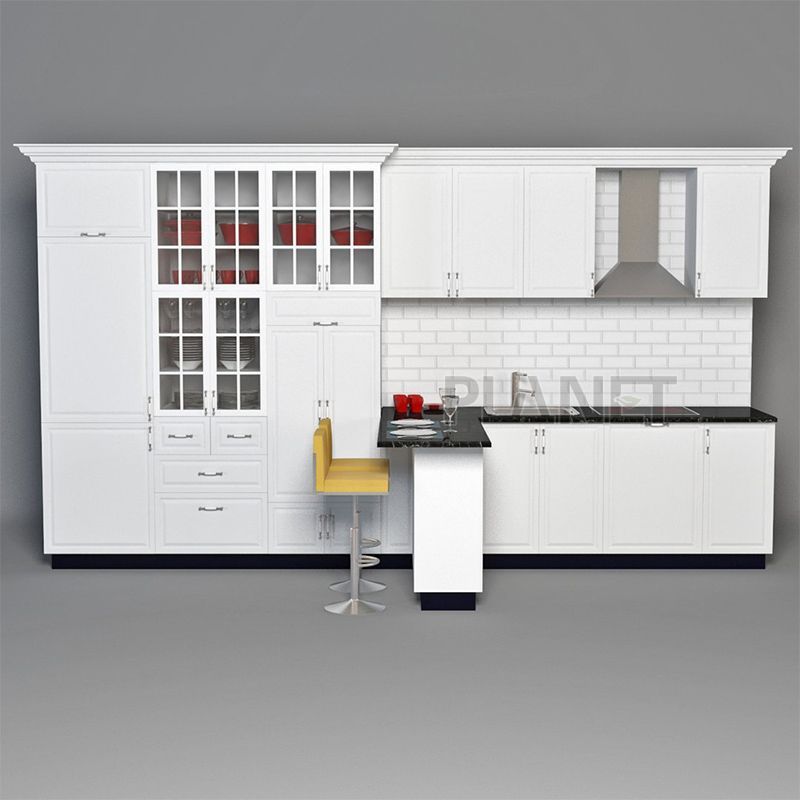 Modern Fashion Pure White PVC Alacenas De Cocina Kitchen Accessories Storage Cabinets Kitchen Modern