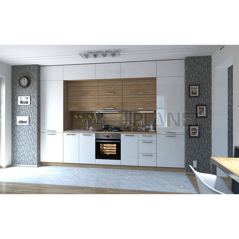 Planet Ready To Assemble White Shaker Kitchen Cabinets PVC Membrane Kitchen Furniture