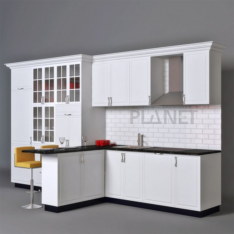 Modern Fashion Pure White PVC Alacenas De Cocina Kitchen Accessories Storage Cabinets Kitchen Modern