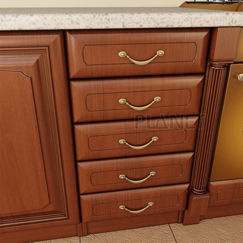 Modern Fashion Solid Wood PVC Kitchen Cabinets Mueble De Cocina De Madera Flat Pack Kitchen Cabinets