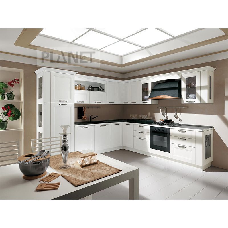 American Modern White Wooden Kitchen Cabinets