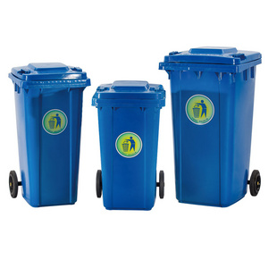 120L/240L/360L/660L/1100L outdoor hdpe recycling wheelie container garbage flame retardent plastic waste bin