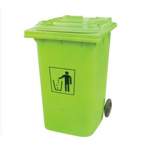 120L HDPE garbage containers recycled wheelie bin big size rubbish bin