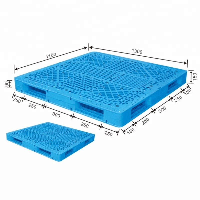 1500x1300x150mm heavy duty large hdpe four way entry double sides stackable reversible euro plastic pallet for sale