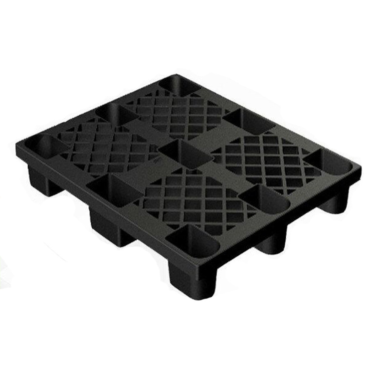 Light duty cheap price recycled 9 runner black pallet for sale